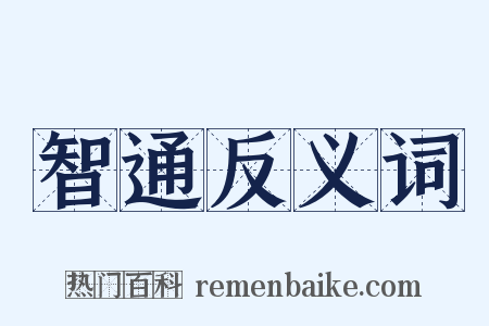 智通反义词是什么意思的图片